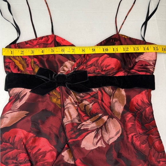 Cyril Verdavainne Red Sleeveless Spaghetti Strap Midi Dress Size 4. #187 - Picture 13 of 14